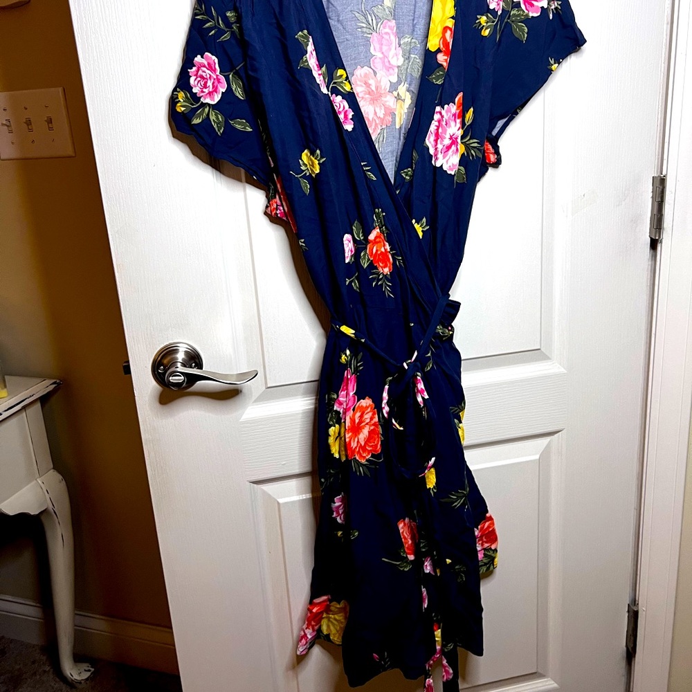 Floral wrap dress